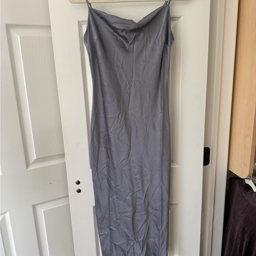 Express satin midi dress -  Gray Women's Dress